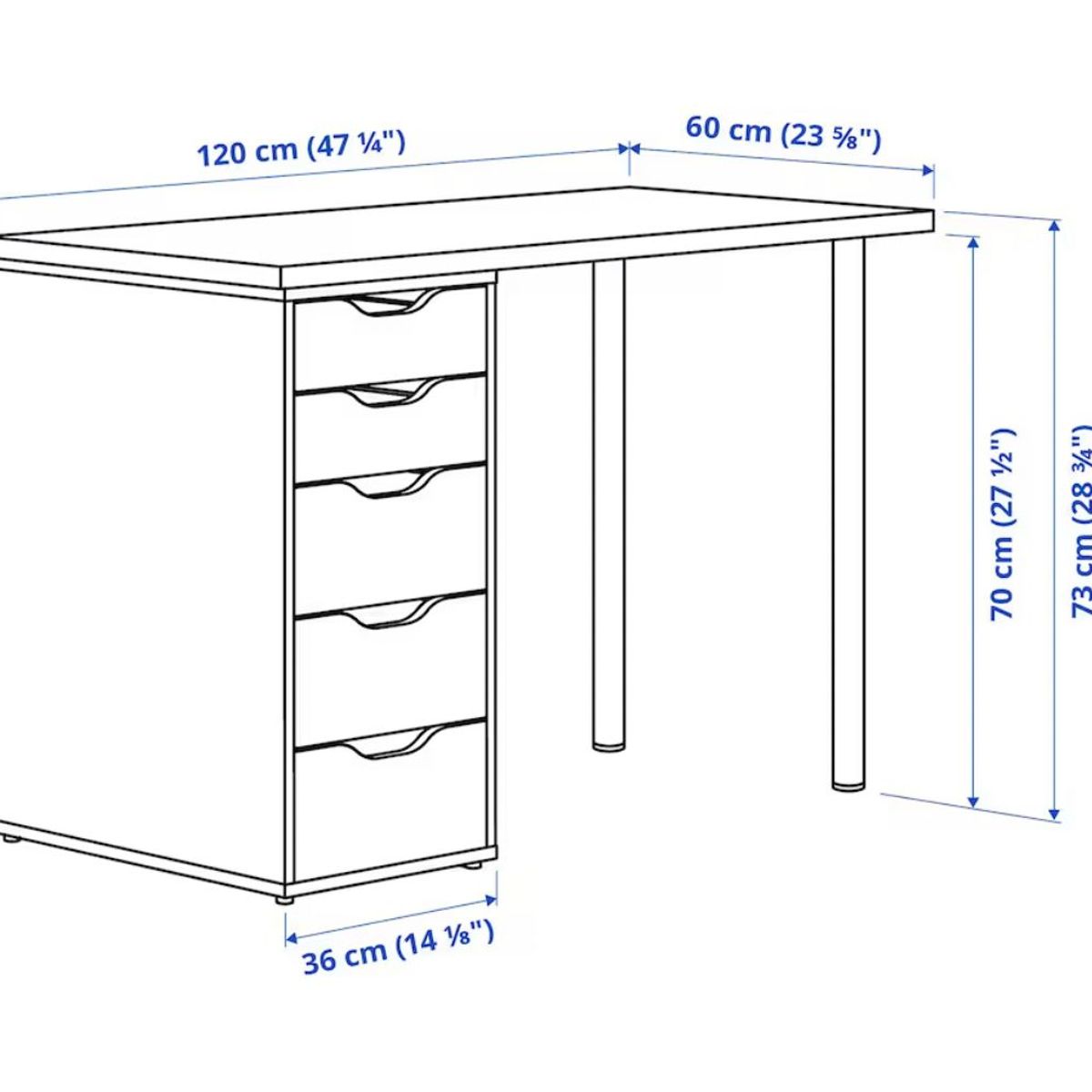 TU MESITA - Escritorio Moderno Raggio Blanco 120cm