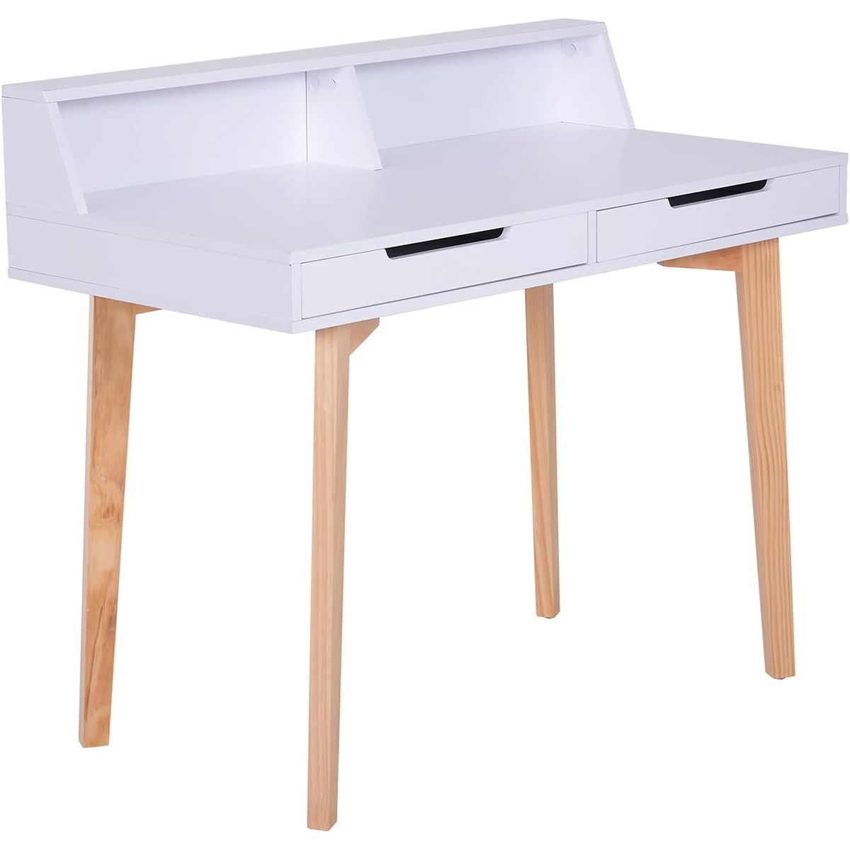 TU MESITA - Escritorio Vintage Arizaga 2 Cajones Blanco