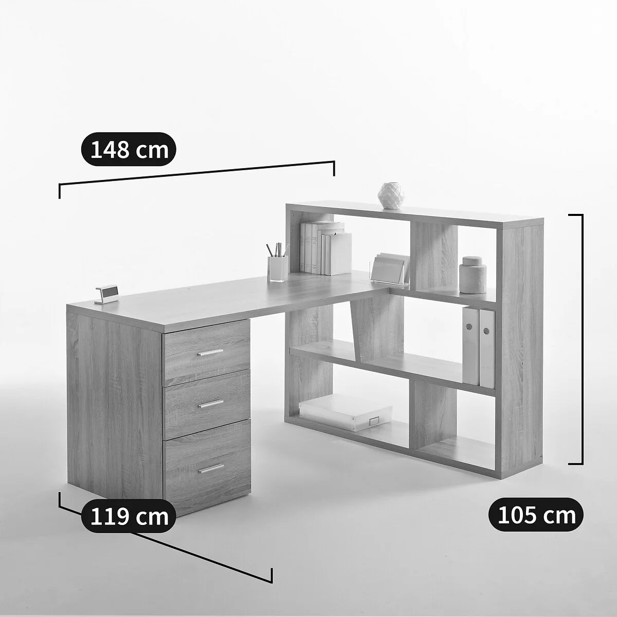 TU MESITA - Escritorio Juvenil con repisas Archie color Duna TU MESITA