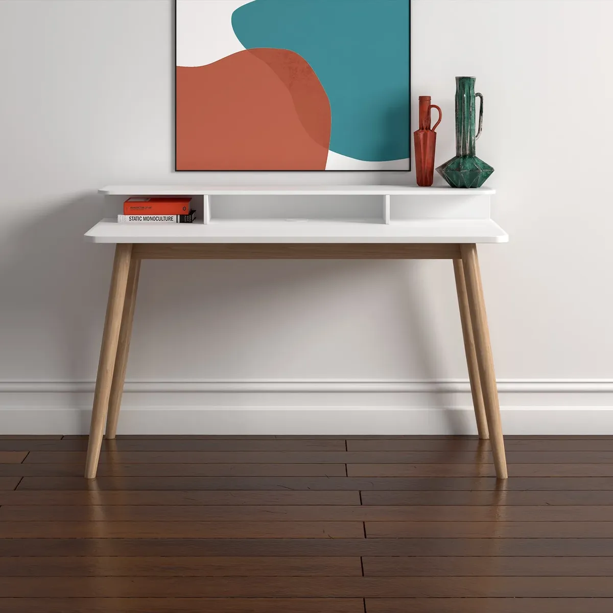 TU MESITA - Escritorio Vintage Práctico Atlanta color Blanco TU MESITA