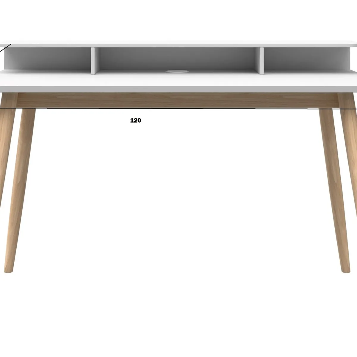 TU MESITA - Escritorio Vintage Práctico Atlanta color Blanco TU MESITA