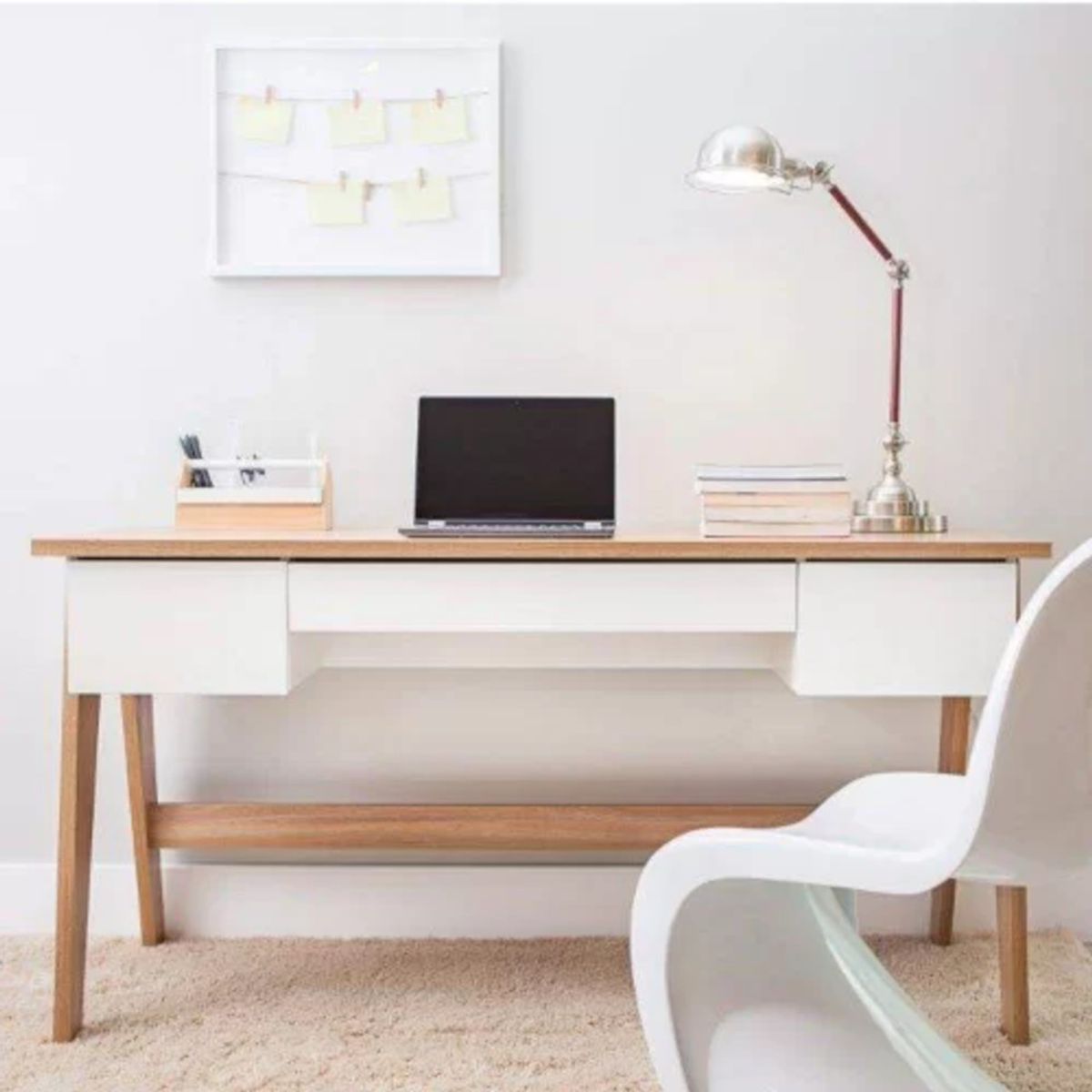 TU MESITA - Escritorio Nórdico moderno Constanzo color BlancoRovere TU MESITA