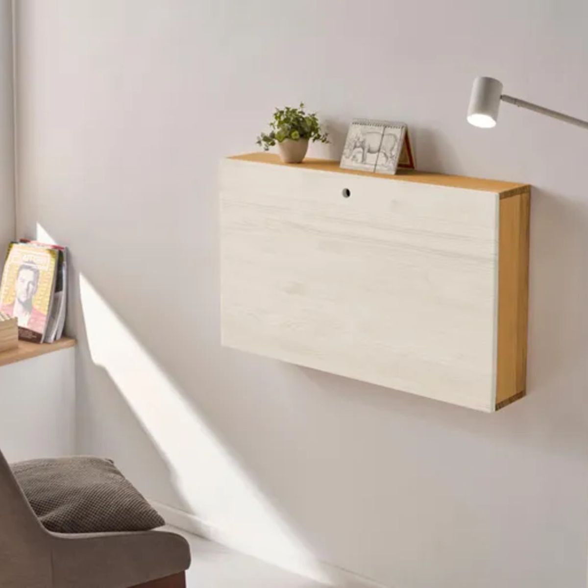 TU MESITA - Escritorio Flotante moderno Sandro color BlancoDuna TU MESITA