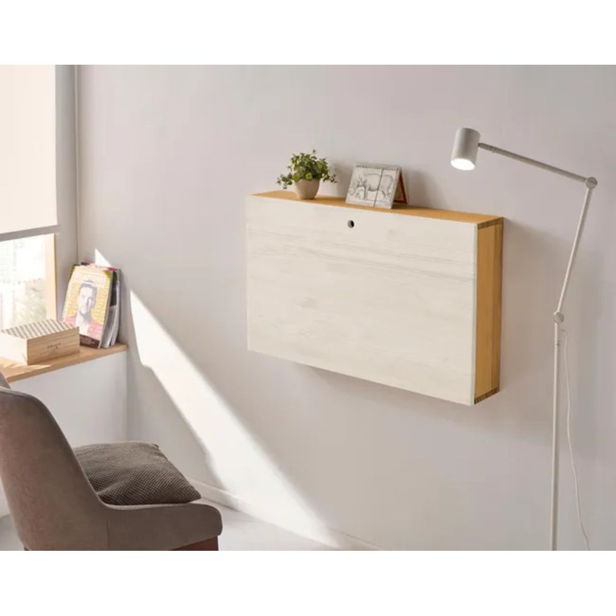 TU MESITA - Escritorio Flotante moderno Sandro color BlancoDuna TU MESITA