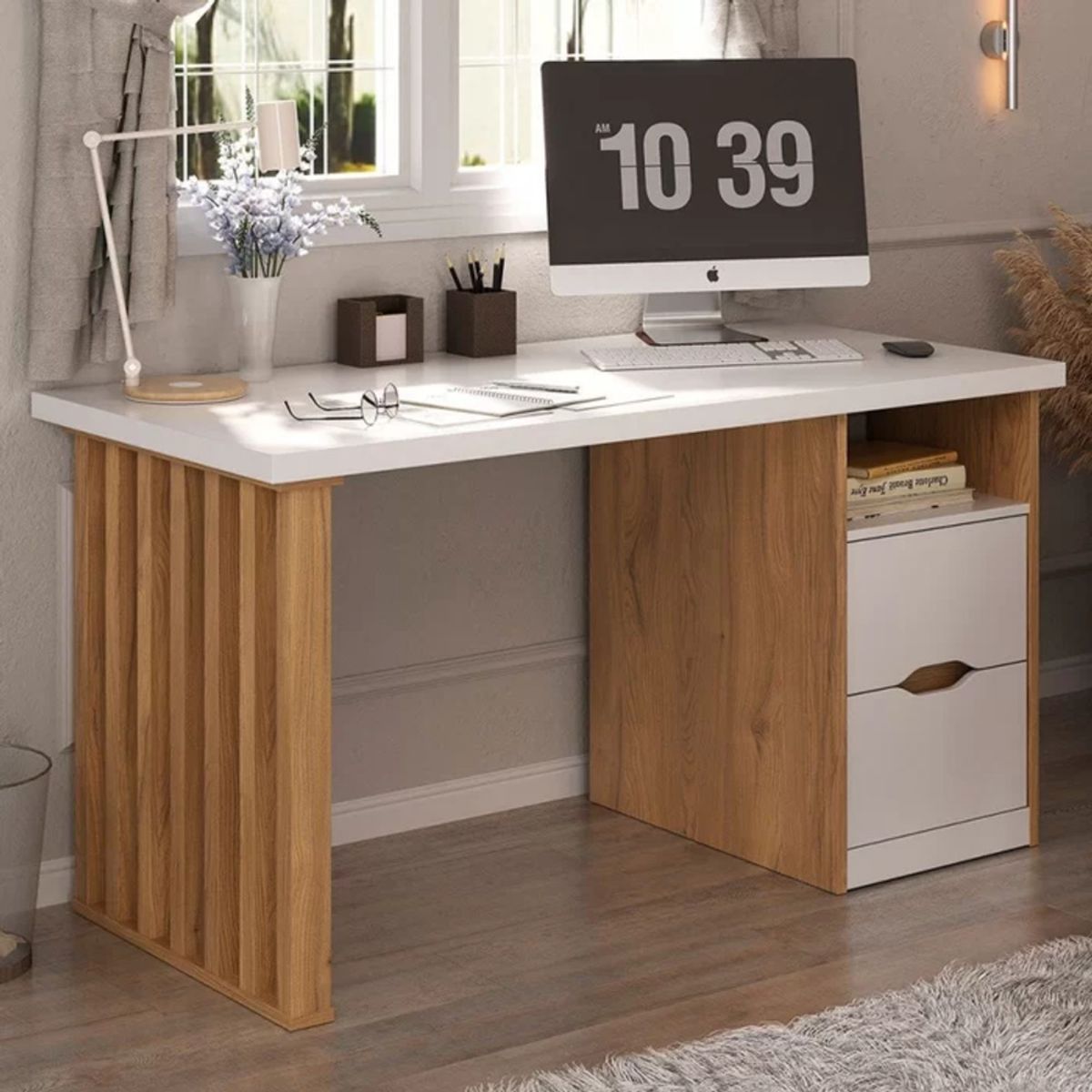 TU MESITA - Escritorio Juvenil Florence color BlancoDuna TU MESITA 2 cajones