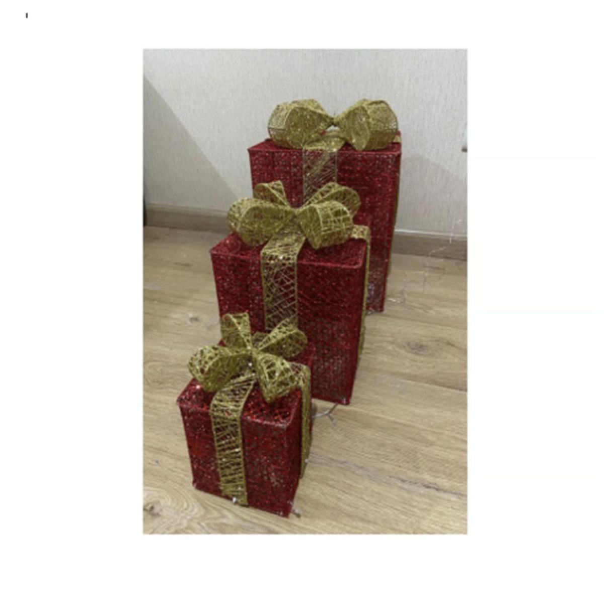 GENERICO - Set de 3 cajas de regalo adorno para navidad