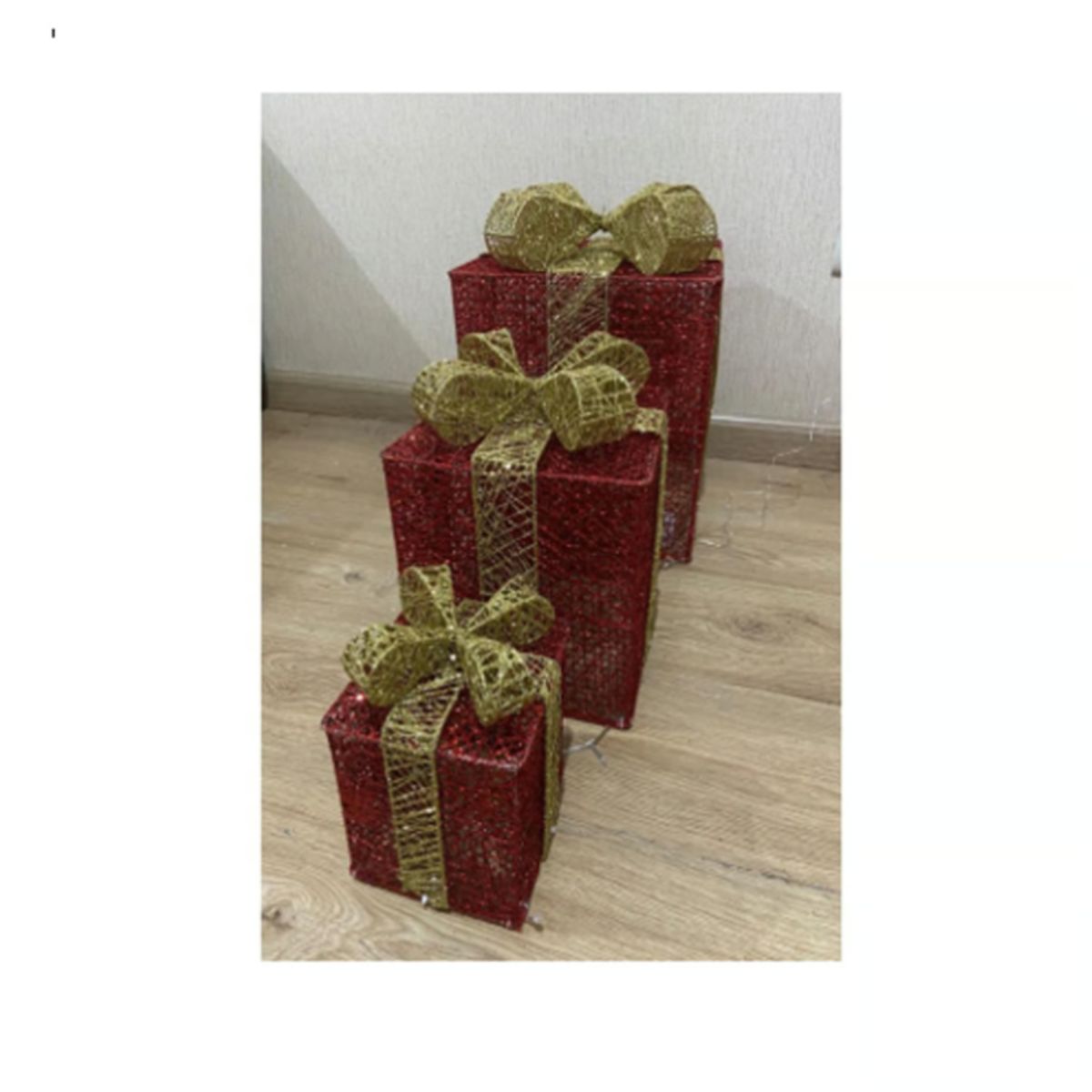 GENERICO - Set de 3 cajas de regalo adorno para navidad