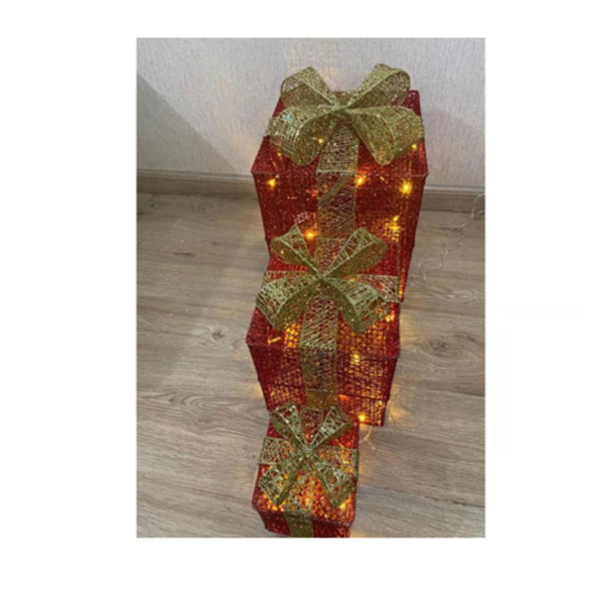 GENERICO - Set de 3 cajas de regalo adorno para navidad