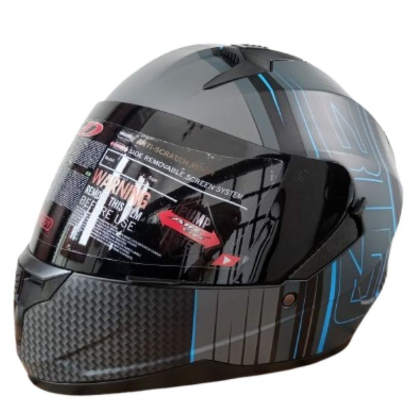 GENERICO - Casco De Moto Certificado Castor Azul