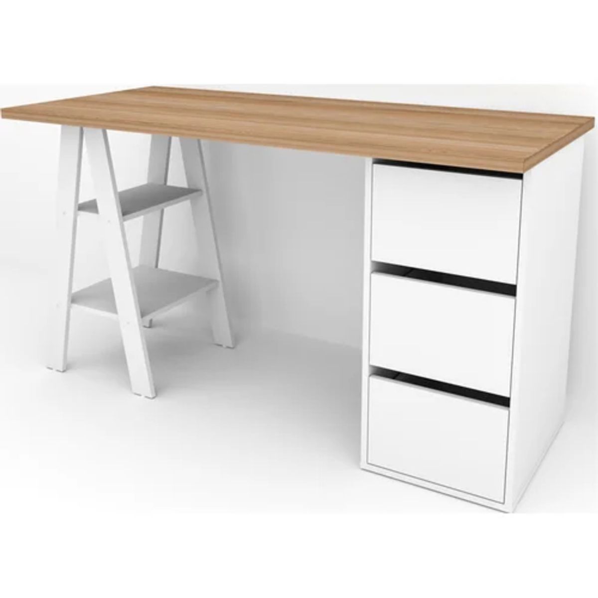 TU MESITA - Escritorio Vintage Moderno Katia 135cm BlancoDuna