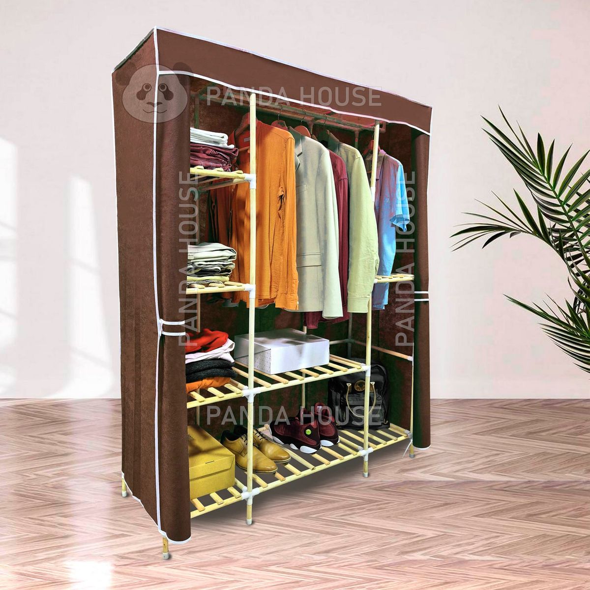 SM - ROPERO DE 3 CUERPOS MADERA MARRON