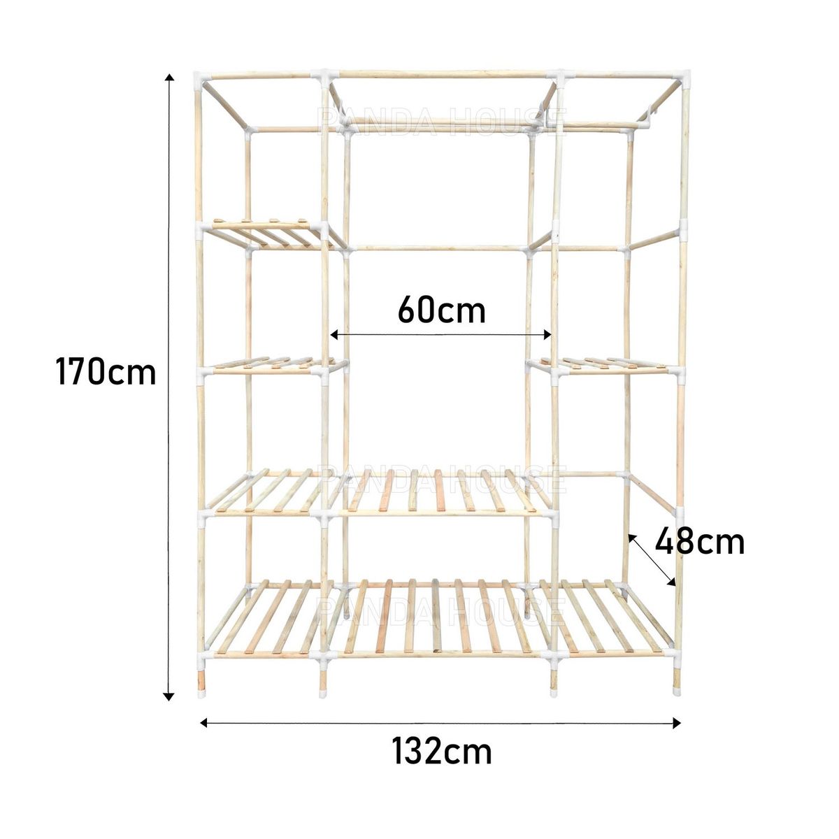 SM - ROPERO DE 3 CUERPOS MADERA MARRON