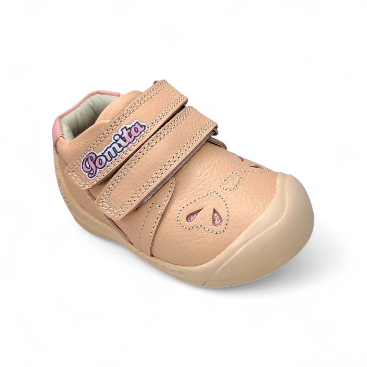 GENERICO - Zapato doble pega semi-ortopédico gateador Pibe Nude para niña bebé