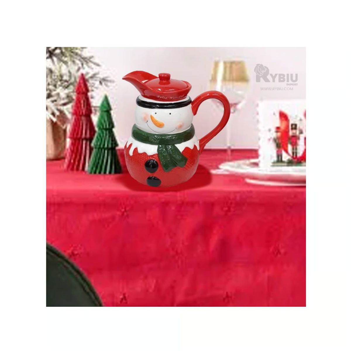 GENERICO - Jarra de Navidad Ideal para Navidad Muñeco de Nieve 3L