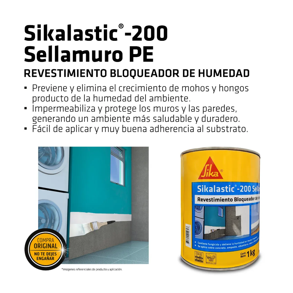 SIKA - Revestimiento impermeabilizante Sikalastic® 200 Sellamuro PE