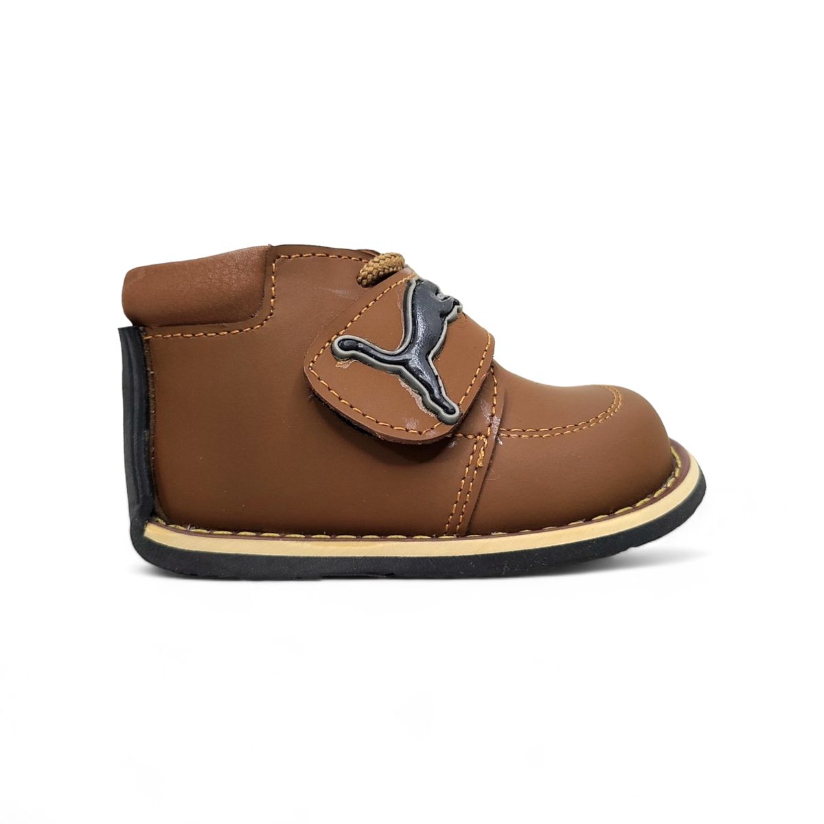 GENERICO - Zapato Pibe pega pasador Café Pumita semi-ortopédico para bebé niño