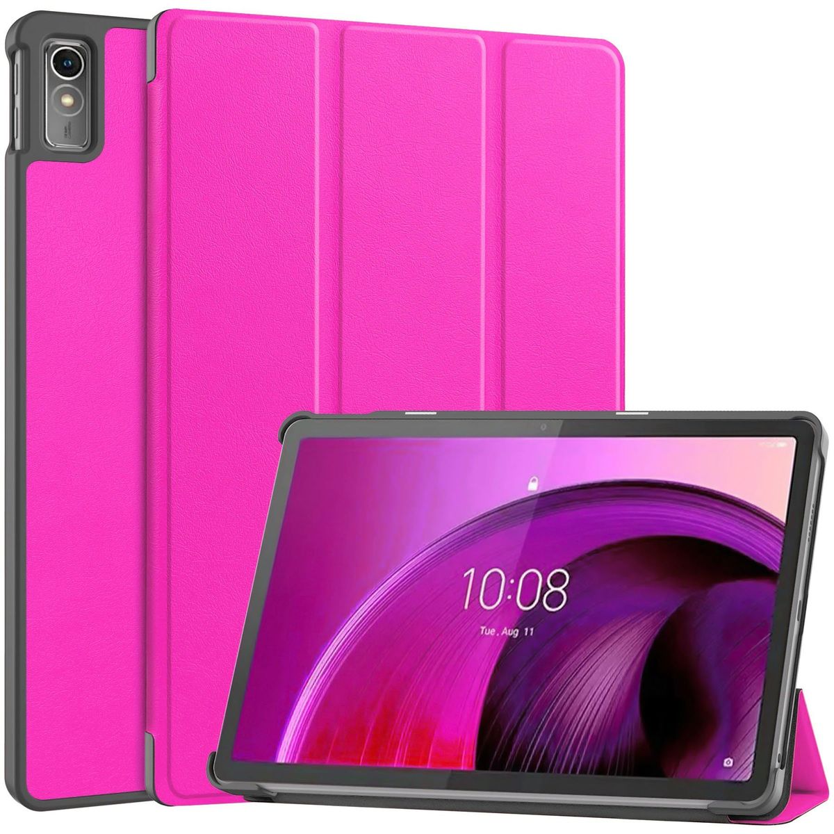 FUNDAANTIGOLPES - Funda Bookcover para Tablet Lenovo M10 5G TB-360ZU Fucsia