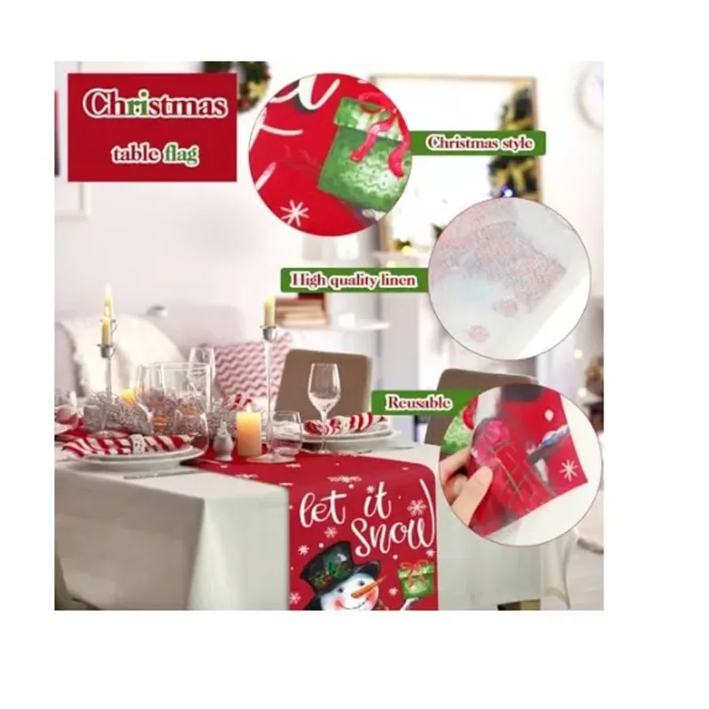 GENERICO - INDIVIDUALES NAVIDEÑOS PACK X6  COMBO CAMINO DE MESA