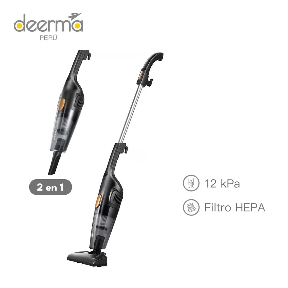 DEERMA - Aspiradora Multifuncional Negra Deerma DX115C