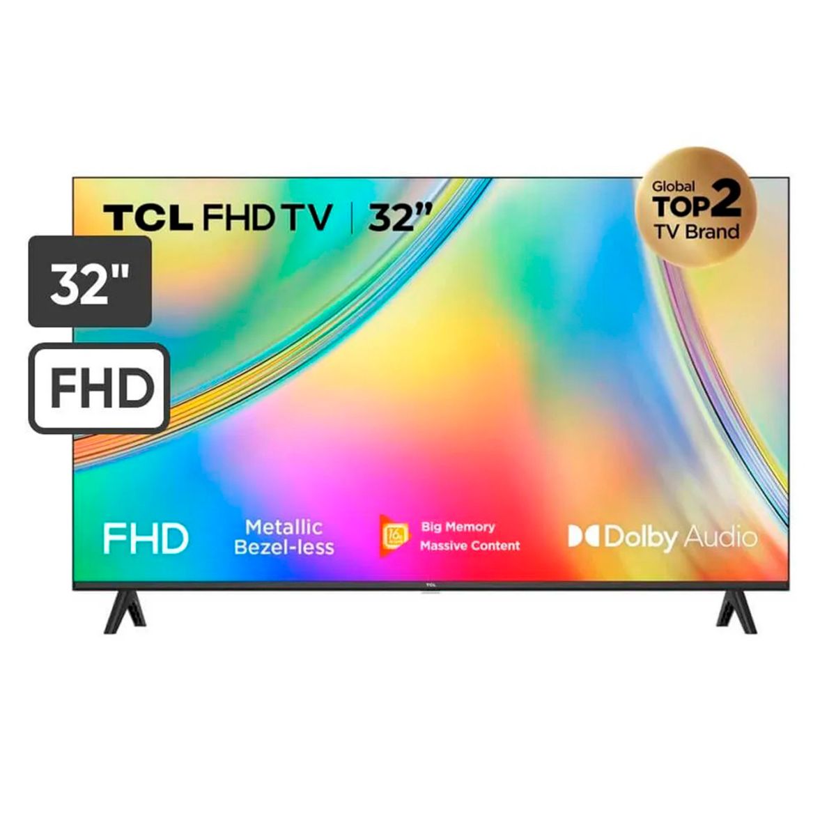 TCL - Televisor TCL Smart FHD 32 Google TV 32S5400AF Nuevo Modelo - Negro