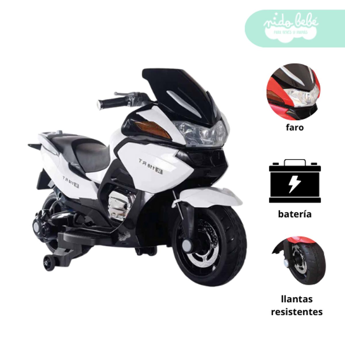 GENERICO - Moto a Bateria TIPO YAMAHA White