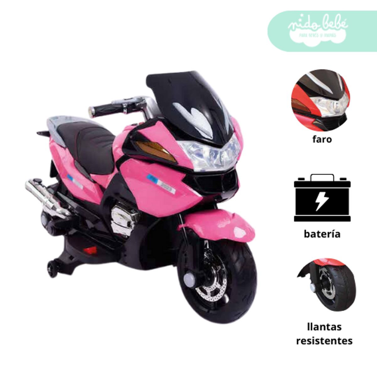 GENERICO - Moto a Bateria TIPO YAMAHA Pink