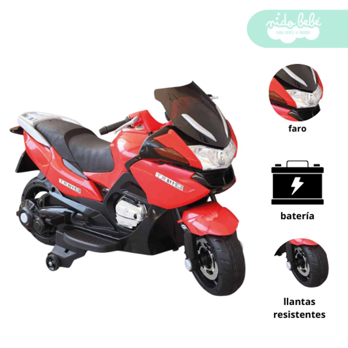 GENERICO - Moto a Bateria TIPO YAMAHA Red