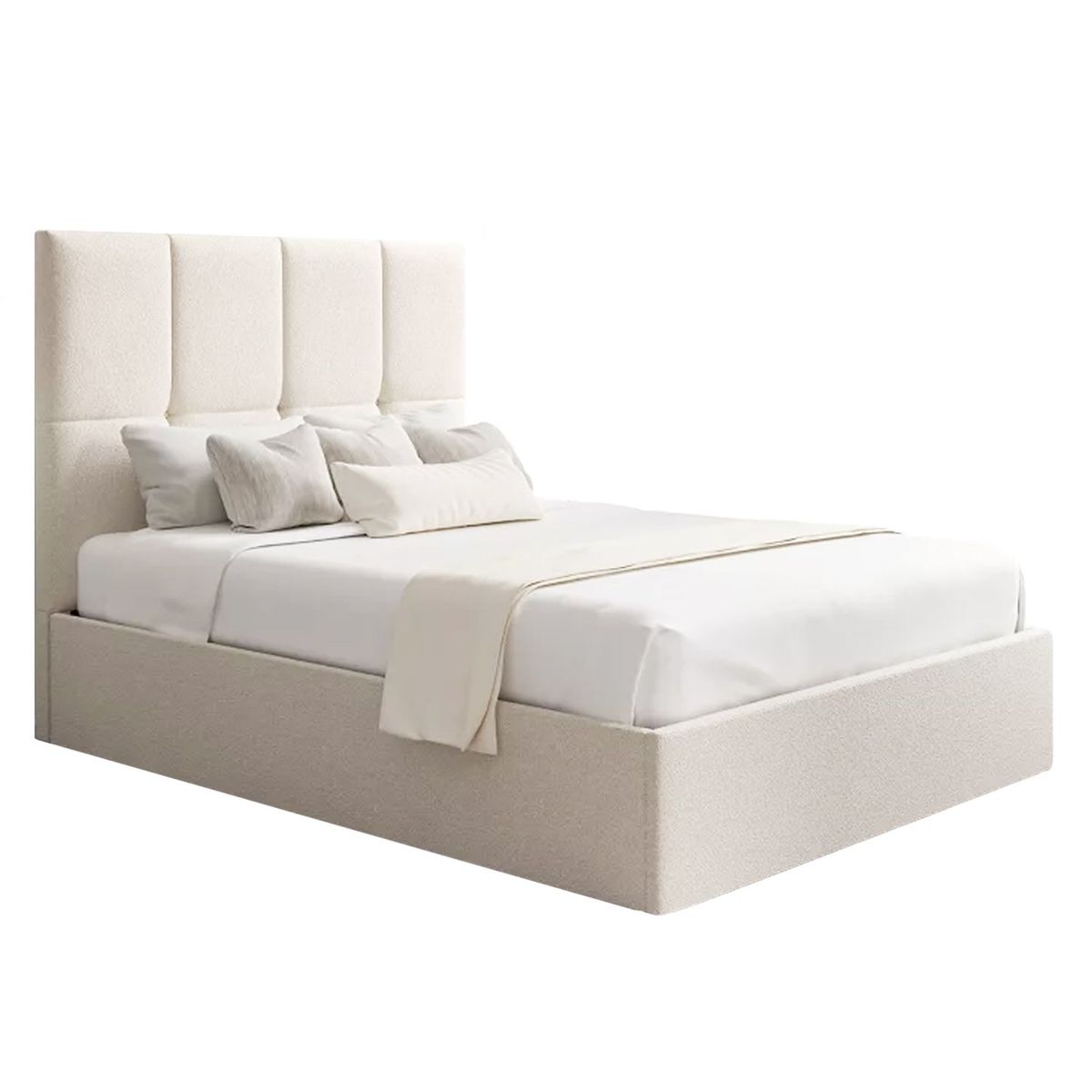 GENERICO - Cama Tapizada Cubo Cozzy Ivory 1.5 Plz