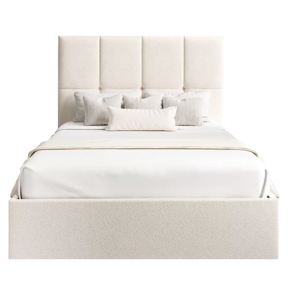 GENERICO - Cama Tapizada Cubo Cozzy Ivory 1.5 Plz