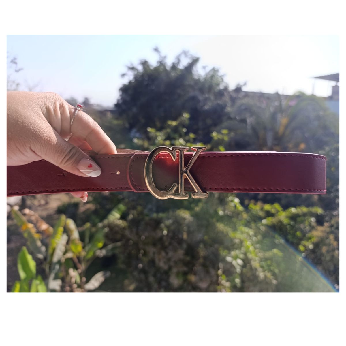 GENERICO - Correa Elegante Para Mujer Rojo 110cm ModCK