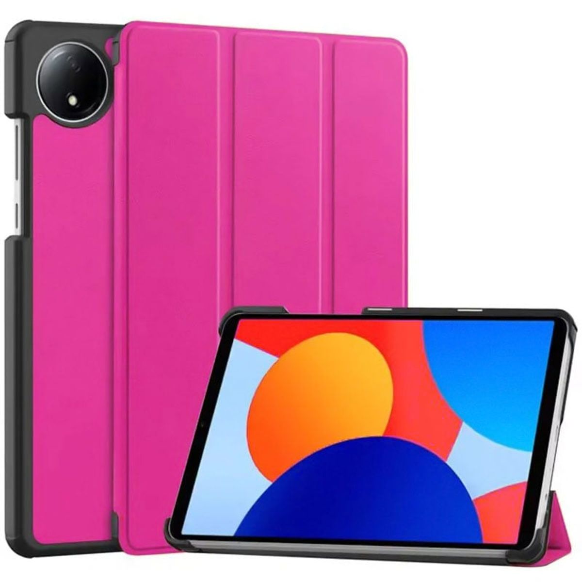 FUNDAANTIGOLPES - Funda Bookcover para Tablet Xiaomi REDMI PAD SE 8.7 Fucsia