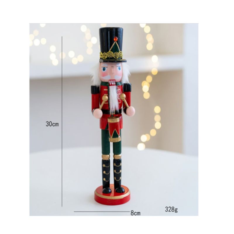 GENERICO - Soldado Cascanueces Tamborilero 25CM  UNIDAD