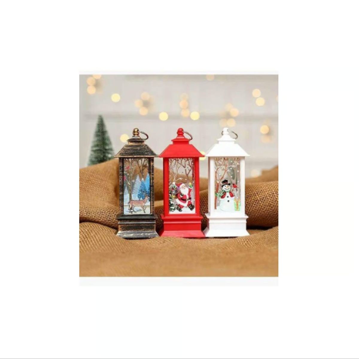 GENERICO - FAROLITO NAVIDEÑO CON LUZ LED  UNIDAD