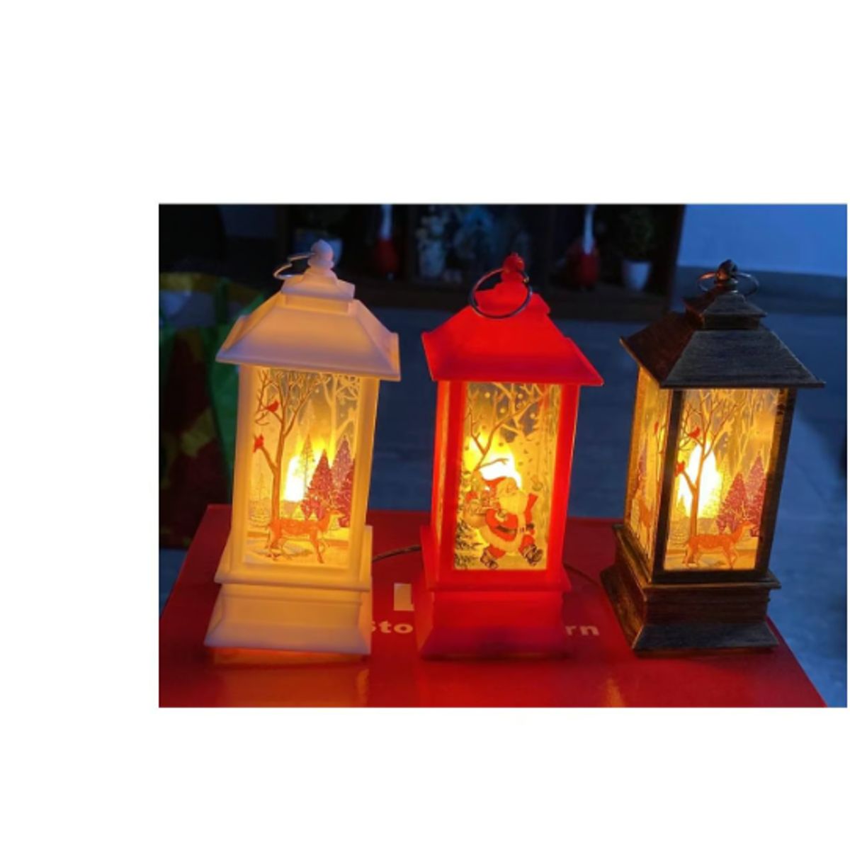 GENERICO - FAROLITO NAVIDEÑO CON LUZ LED  UNIDAD