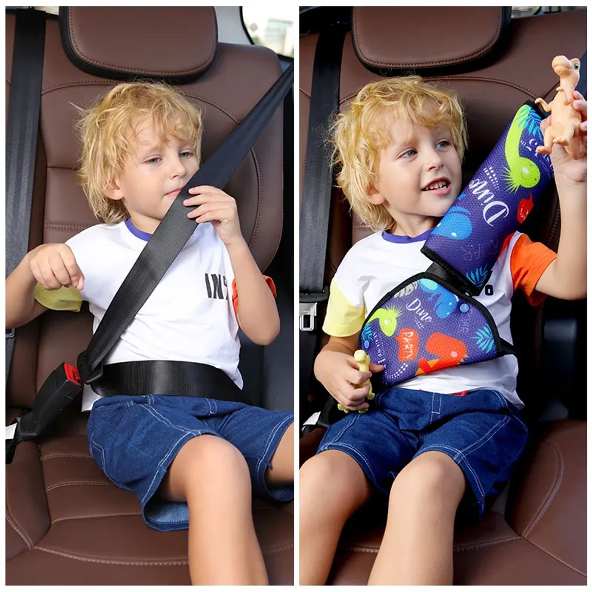 CARJOLLITY - Exclusivo protector de cinturón seguridad de niño para auto