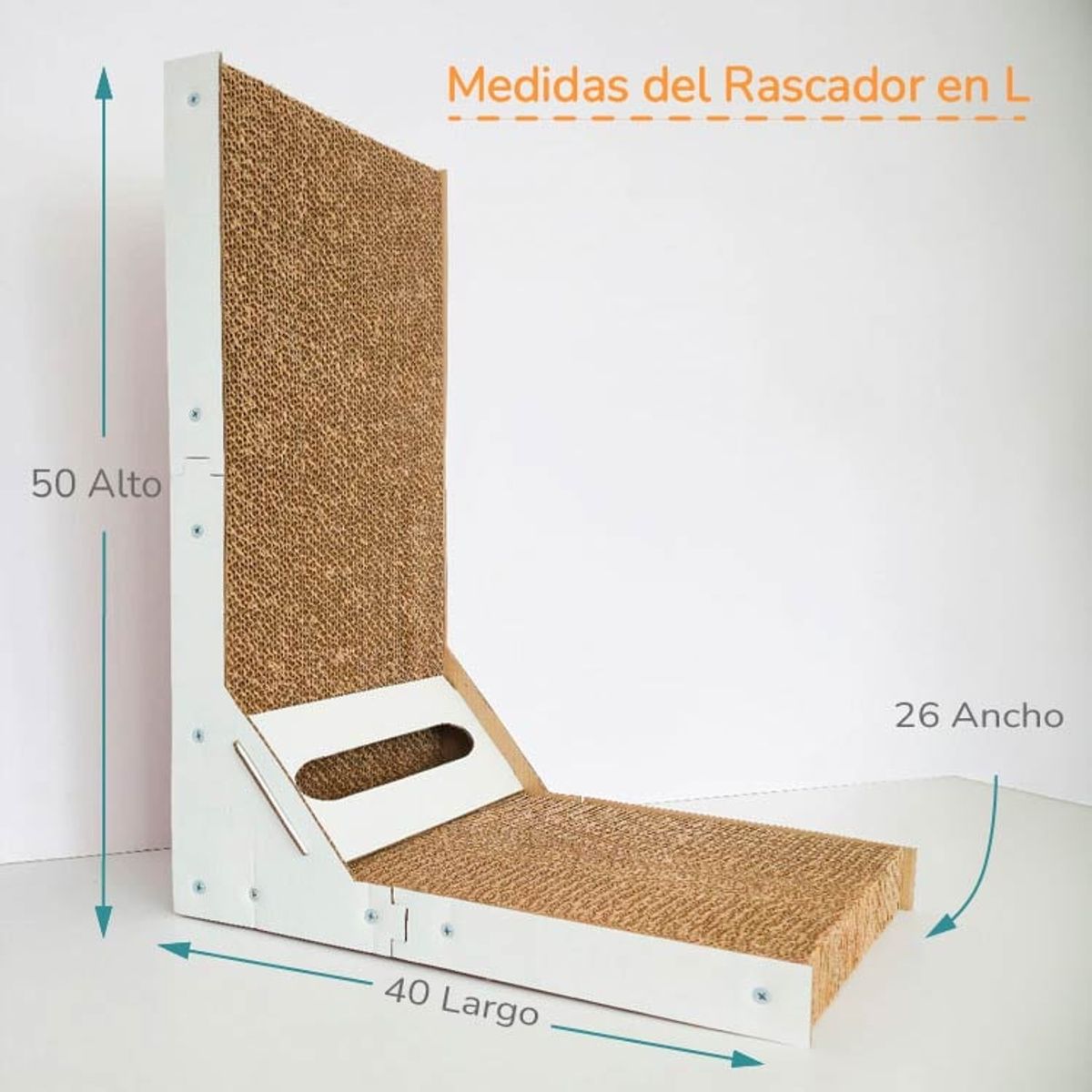 CAT OH - Rascador en L color Blanco