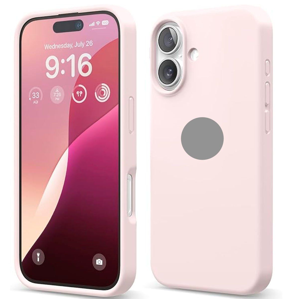 GENERICO - Case Silicona Para Iphone 16 Nude