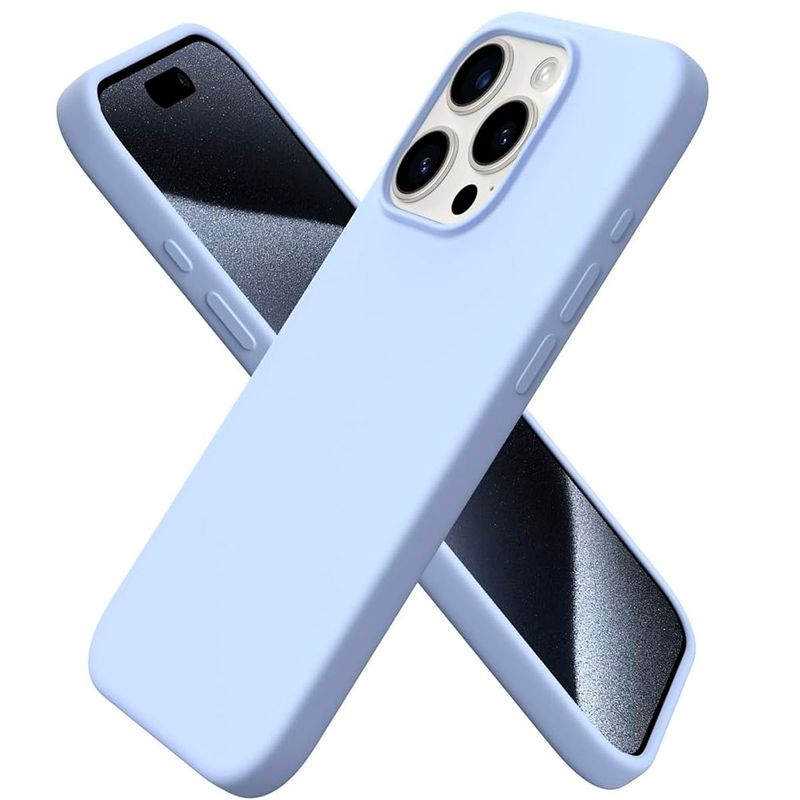 GENERICO - Case Silicona Para Iphone 16 Pro Max Celeste