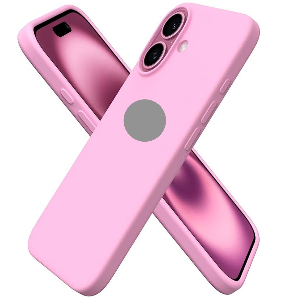 GENERICO - Case Silicona Para Iphone 16 Rosado