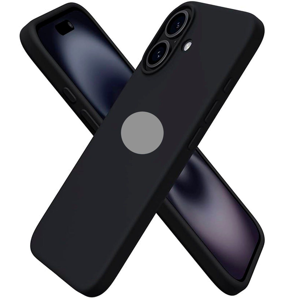 GENERICO - Case Silicona Para Iphone 16 Negro