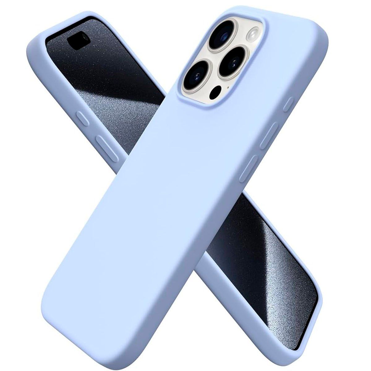 GENERICO - Case Silicona Para Iphone 16 Pro Celeste