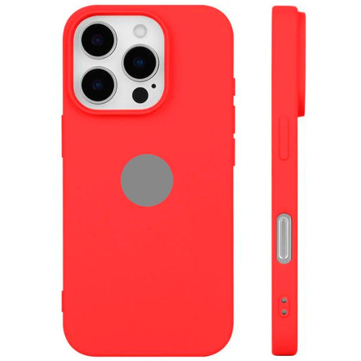 GENERICO - Case Silicona Para Iphone 16 Pro Rojo