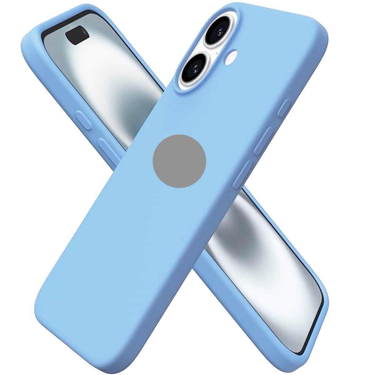 GENERICO - Protector de celular silicona Para Iphone 16 Celeste