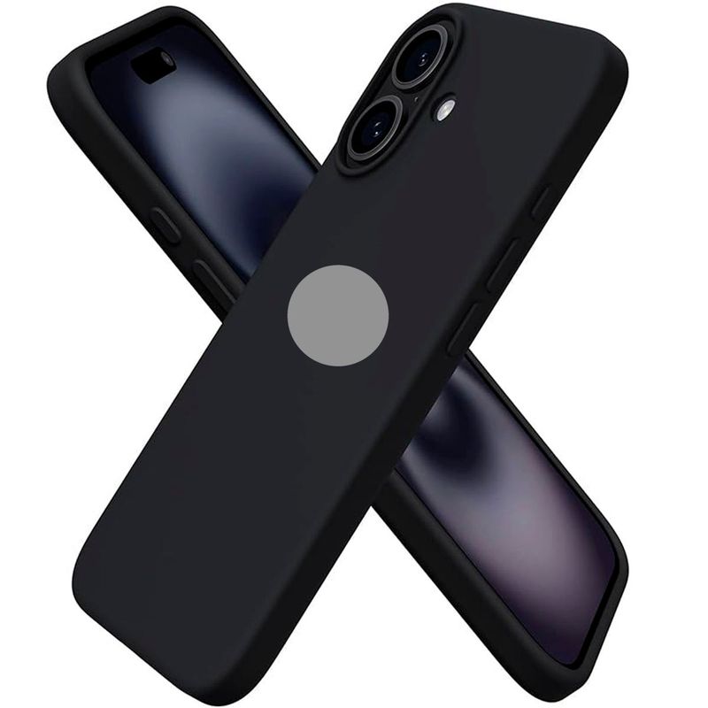 GENERICO - Protector de celular silicona para Iphone 16 Negro