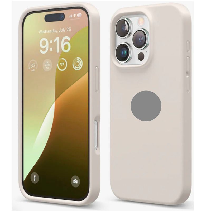 GENERICO - Protector de celular silicona Para Iphone 16 Pro Nude