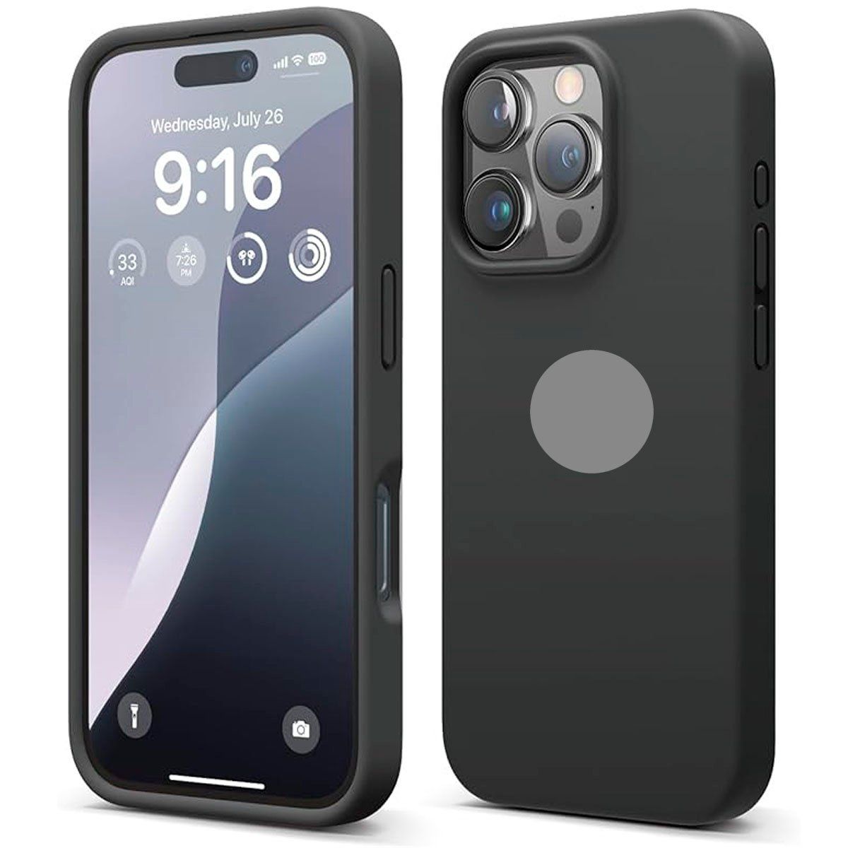 GENERICO - Protector de celular silicona Para Iphone 16 Pro Max Negro