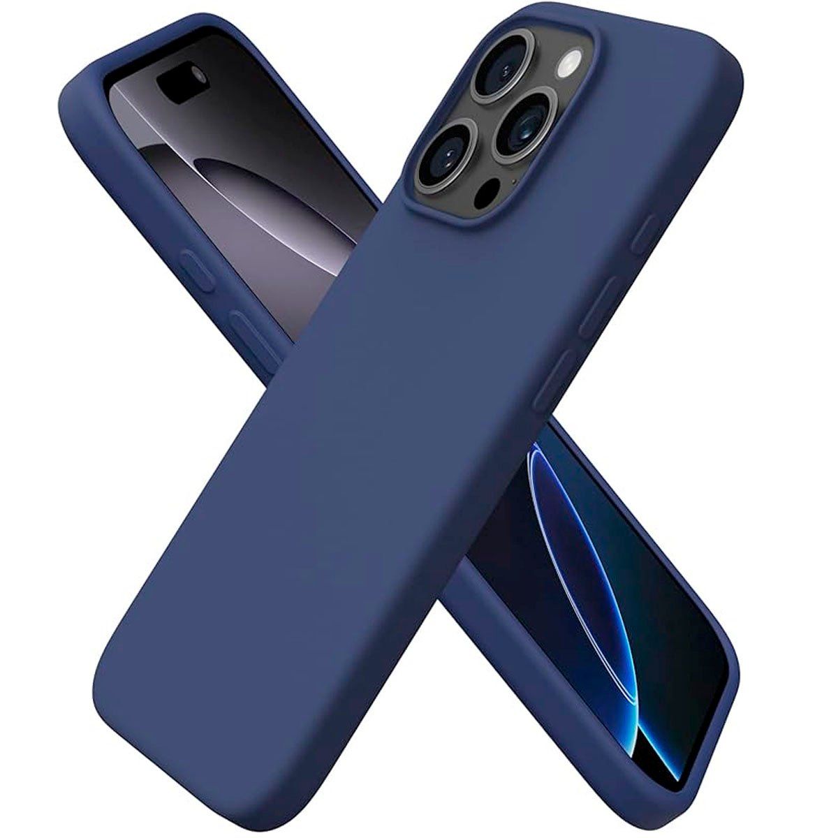 GENERICO - Protector de celular silicona Para Iphone 16 Pro Max Azul