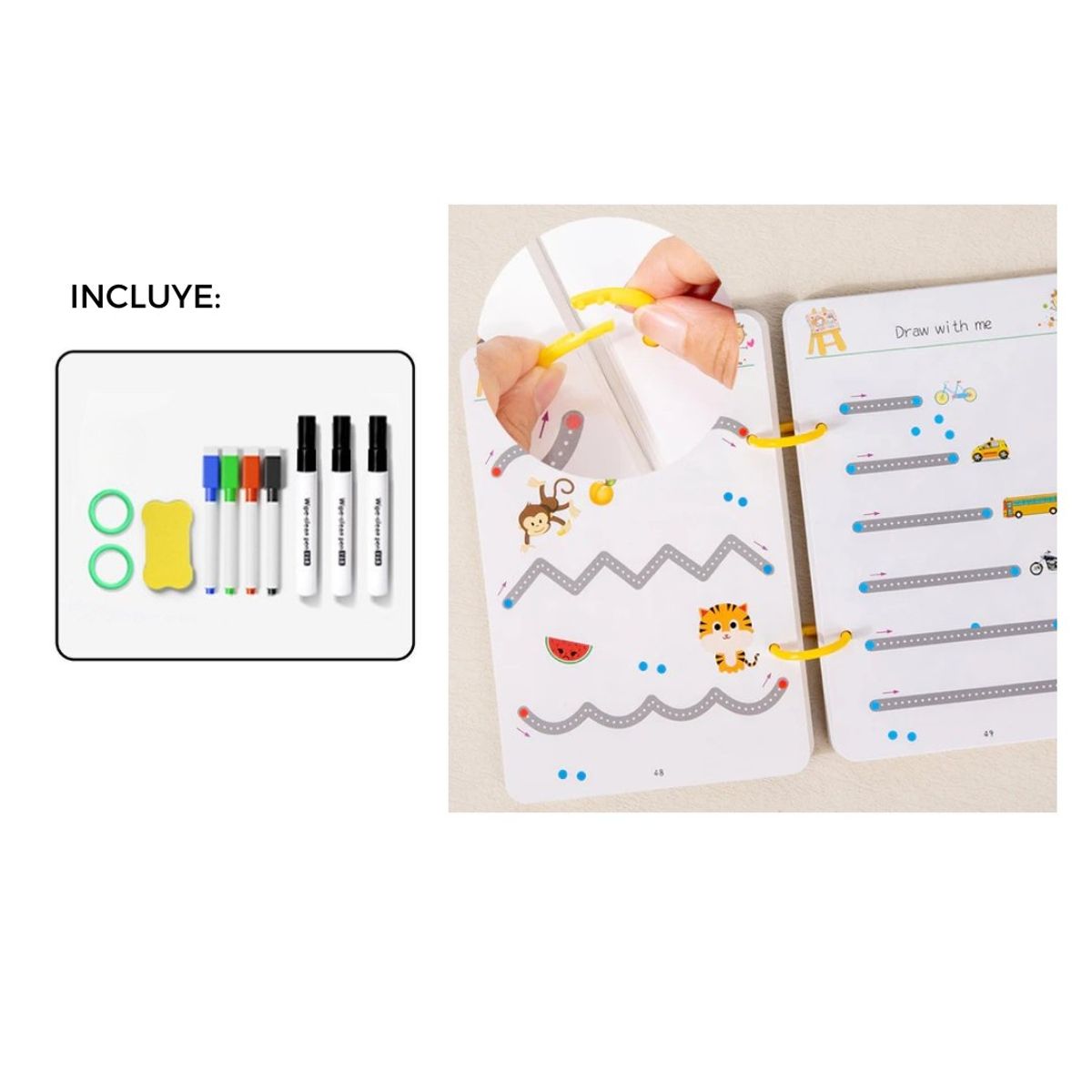 GENERICO - Libro de Trazos Pre Escolar 64 páginas Verde