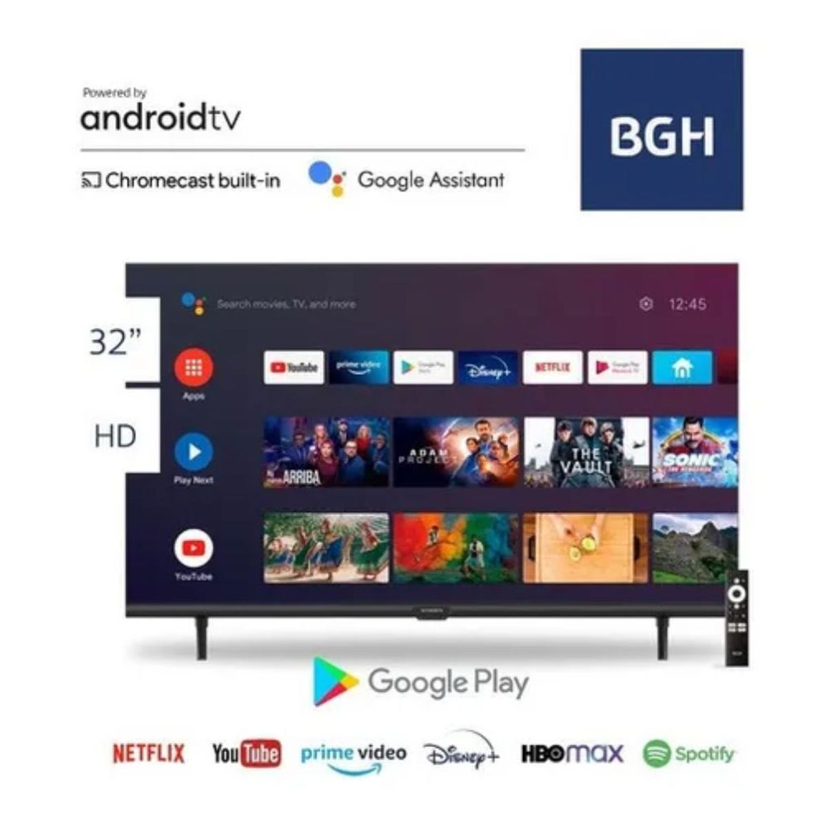 BGH - TELEVISOR LED 32 BGH SMART TV ANDROID B3224K5AIP