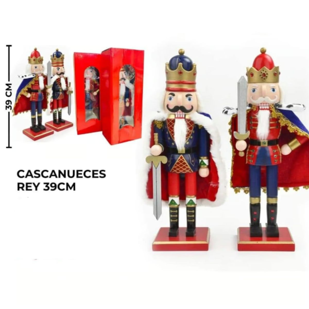 GENERICO - CASCANUECES REY 39CM UNIDAD